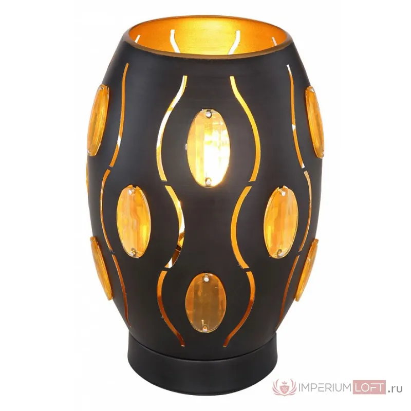 Настольная лампа декоративная Globo Narri 24006S Цвет плафонов золото Цвет арматуры черный от ImperiumLoft