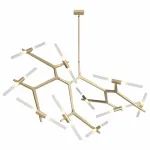 Люстра на штанге ST-Luce Laconicita SL947.202.20 Цвет арматуры золото Цвет плафонов белый от ImperiumLoft