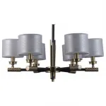 Подвесная люстра Omnilux Albinia OML-57303-06 Цвет арматуры черный Цвет плафонов серый от ImperiumLoft