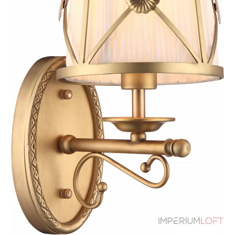 Бра Arte Lamp Chic A2806AP-1SR Цвет арматуры латунь Цвет плафонов белый