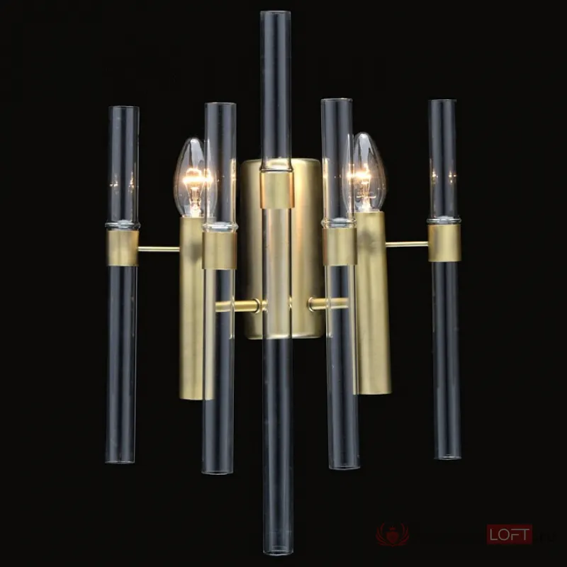 Накладной светильник MW-Light Альгеро 285021002 Цвет арматуры латунь Цвет плафонов прозрачный от ImperiumLoft