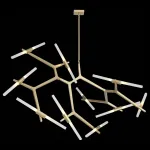 Люстра на штанге ST-Luce Laconicita SL947.202.20 Цвет арматуры золото Цвет плафонов белый от ImperiumLoft