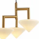Подвесная люстра Stilfort Pilze 2115/03/03P Цвет плафонов белый Цвет арматуры золото