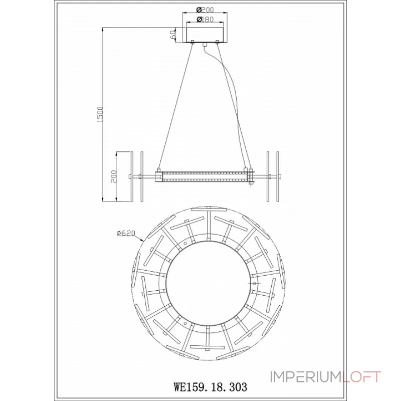 Подвесная люстра Wertmark Nicola WE159.18.303