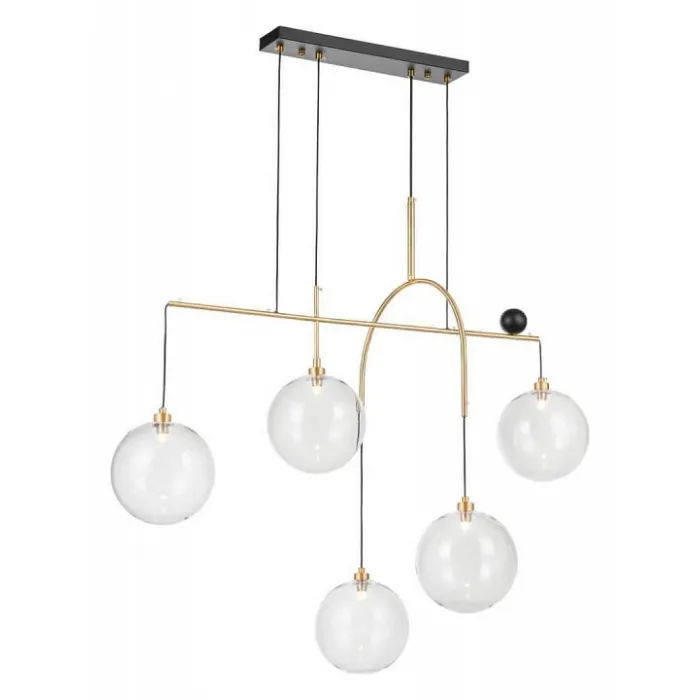 Подвесная люстра Vele Luce Freedom VL5544P05 Цвет арматуры золото Цвет плафонов прозрачный от ImperiumLoft