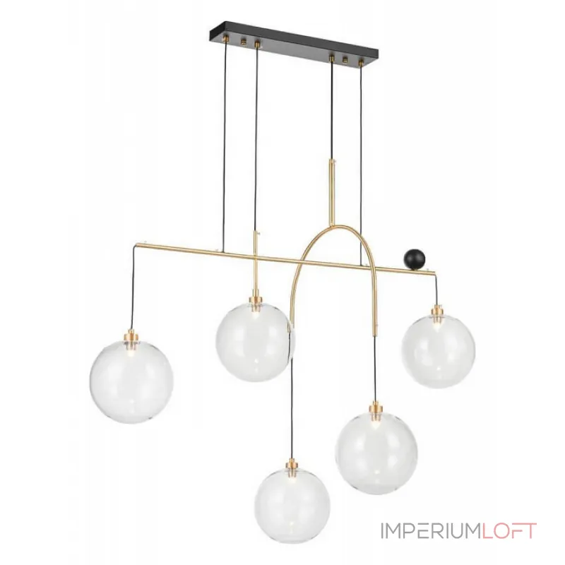 Подвесная люстра Vele Luce Freedom VL5544P05 Цвет арматуры золото Цвет плафонов прозрачный от ImperiumLoft Подвесная люстра Vele Luce Freedom VL5544P05 Цвет арматуры золото Цвет плафонов прозрачный от ImperiumLoft