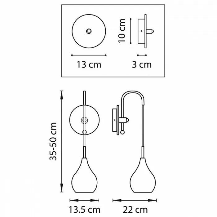 Бра Lightstar Pentola 803530 Цвет арматуры хром от ImperiumLoft