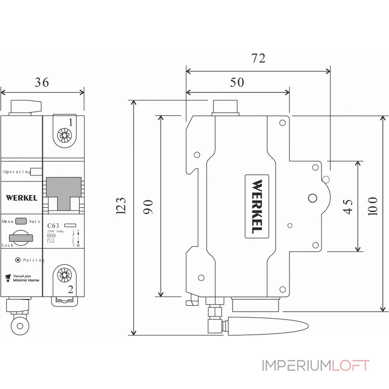 Автоматический выключатель 1P с Wi-Fi Werkel W1001P6301