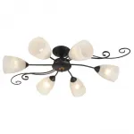 Люстра на штанге Arte Lamp Joy A7310PL-6BR Цвет арматуры коричневый Цвет плафонов белый от ImperiumLoft