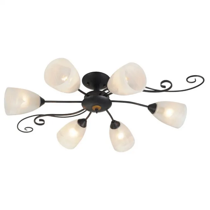 Люстра на штанге Arte Lamp Joy A7310PL-6BR Цвет арматуры коричневый Цвет плафонов белый от ImperiumLoft