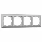 Рамка на 4 поста Werkel Fiore 1 W0042206 Цвет арматуры серебро