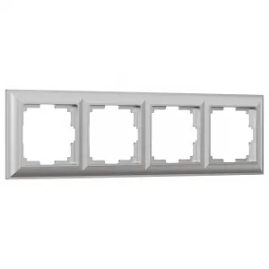 Рамка на 4 поста Werkel Fiore 1 W0042206 Цвет арматуры серебро