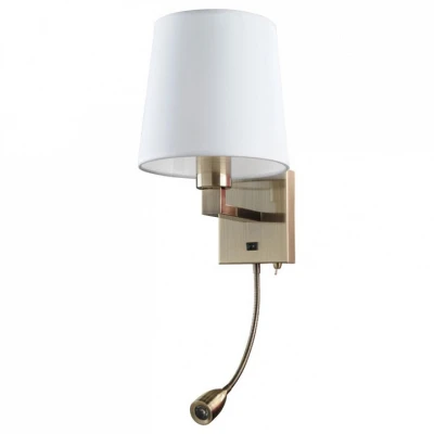 Бра Arte Lamp Hall A9246AP-2AB Цвет арматуры бронза Цвет плафонов белый
