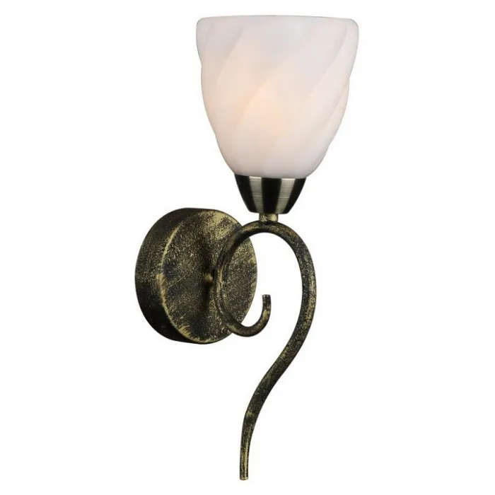 Бра Arte Lamp Swirls A6253AP-1BA Цвет арматуры черный Цвет плафонов белый от ImperiumLoft