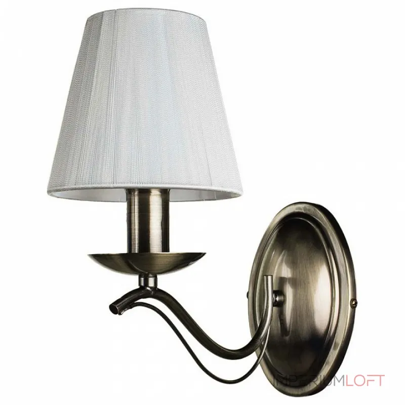 Бра Arte Lamp Domain A9521AP-1AB Цвет арматуры бронза Цвет плафонов белый