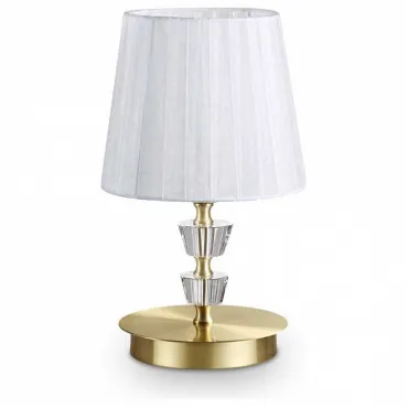 Настольная лампа декоративная Ideal Lux Pegaso PEGASO TL1 SMALL OTTONE SATINATO Цвет арматуры латунь Цвет плафонов белый