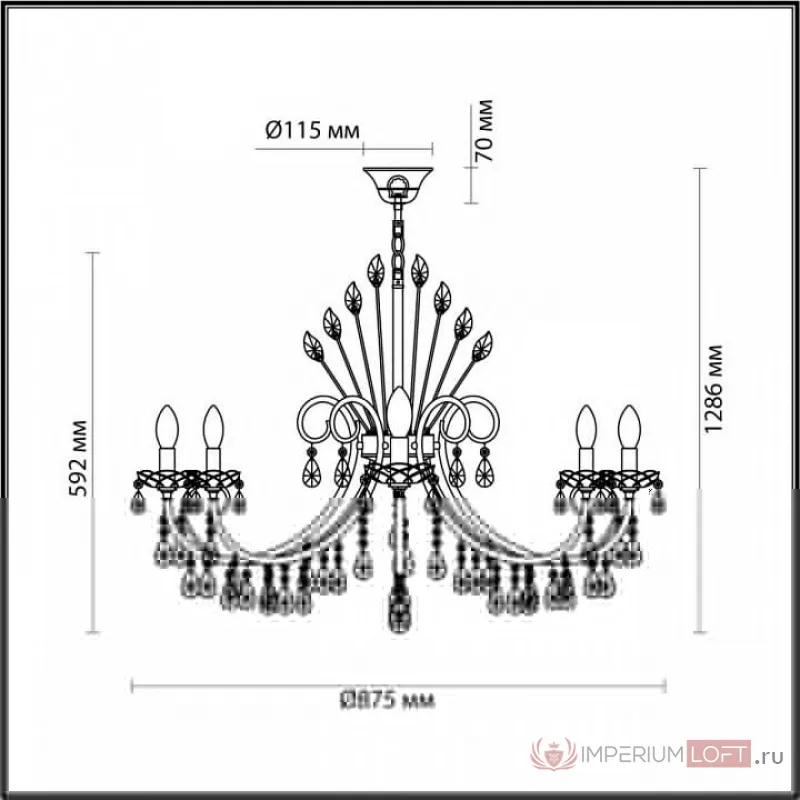 Подвесная люстра Odeon Light Versia 4977/10 от ImperiumLoft