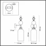 Бра Odeon Light Bizet 4855/1WA Цвет плафонов прозрачный Цвет арматуры золото от ImperiumLoft