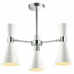 Люстра на штанге Lumion Quinn 3661/3C Цвет арматуры хром Цвет плафонов белый от ImperiumLoft