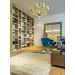 Подвесная люстра Divinare Bilancia 1154/02 LM-8 Цвет арматуры Янтарный Цвет плафонов золото от ImperiumLoft