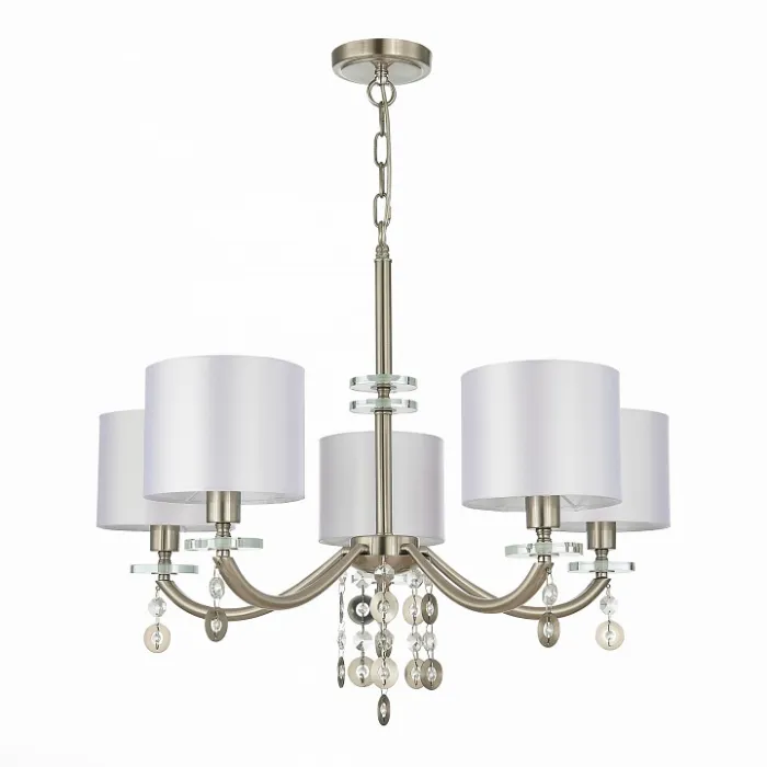 Подвесная люстра ST-Luce Katena SL1757.103.05 Цвет арматуры никель Цвет плафонов белый от ImperiumLoft