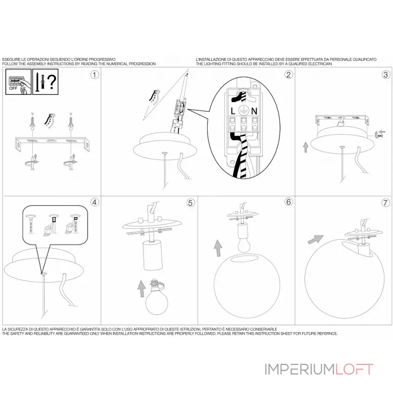 Подвесной светильник Ideal Lux Mapa Fade MAPA FADE SP1 D30