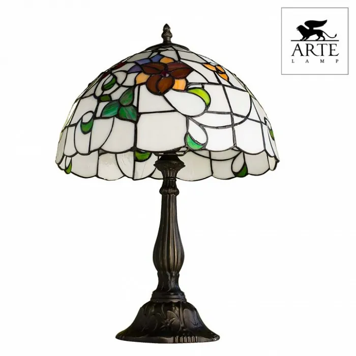 Настольная лампа декоративная Arte Lamp Lily A1230LT-1BG Цвет арматуры медь Цвет плафонов разноцветный от ImperiumLoft