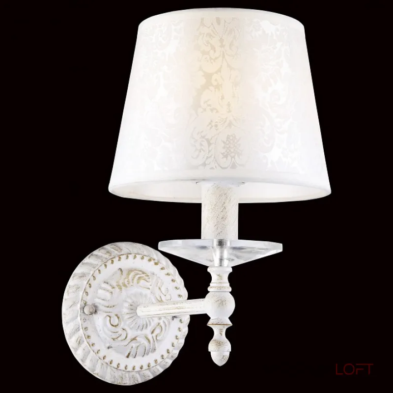 Бра Arte Lamp Granny A9566AP-1WG Цвет арматуры золото Цвет плафонов белый