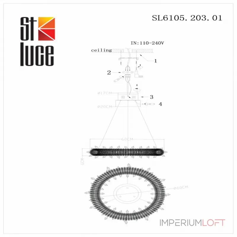 Подвесная люстра ST-Luce Lucchero SL6105.203.01 