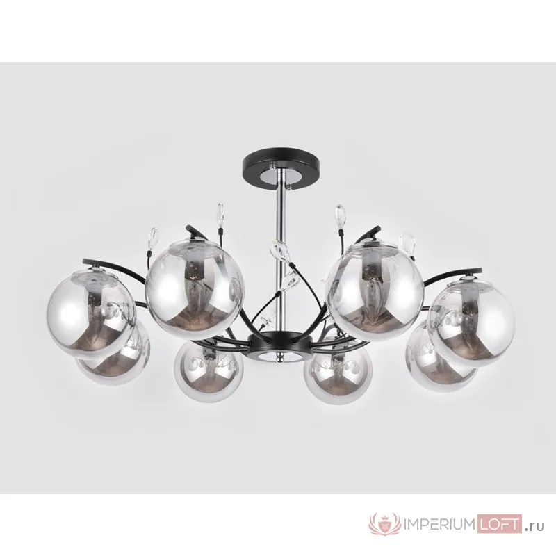 Люстра на штанге Ambrella Traditional 28 TR9077 Цвет плафонов серый Цвет арматуры черный от ImperiumLoft