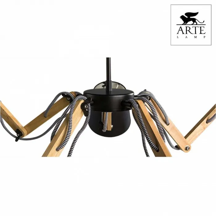 Подвесная люстра Arte Lamp Pinocchio A5700LM-5BK Цвет арматуры коричневый Цвет плафонов черный от ImperiumLoft