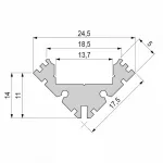 Профиль накладной  Deko-Light AV-04-12 975410 Цвет арматуры серебро