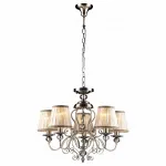 Подвесная люстра Arte Lamp Charm A2083LM-5AB Цвет арматуры бронза Цвет плафонов кремовый от ImperiumLoft
