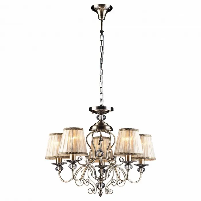 Подвесная люстра Arte Lamp Charm A2083LM-5AB Цвет арматуры бронза Цвет плафонов кремовый от ImperiumLoft