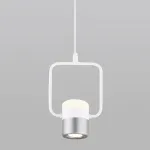 Подвесной светильник Eurosvet Oskar 50165/1 LED белый/серебро Цвет арматуры белый Цвет плафонов серебро от ImperiumLoft