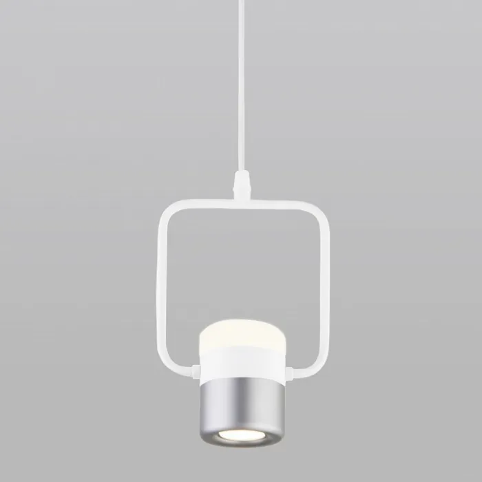 Подвесной светильник Eurosvet Oskar 50165/1 LED белый/серебро Цвет арматуры белый Цвет плафонов серебро от ImperiumLoft