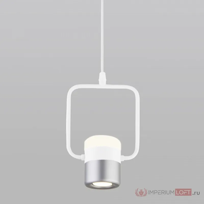 Подвесной светильник Eurosvet Oskar 50165/1 LED белый/серебро Цвет арматуры белый Цвет плафонов серебро от ImperiumLoft