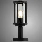Наземный низкий светильник Arte Lamp Toronto A1036FN-1BK Цвет плафонов прозрачный Цвет арматуры черный