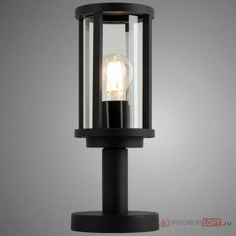 Наземный низкий светильник Arte Lamp Toronto A1036FN-1BK Цвет плафонов прозрачный Цвет арматуры черный от ImperiumLoft