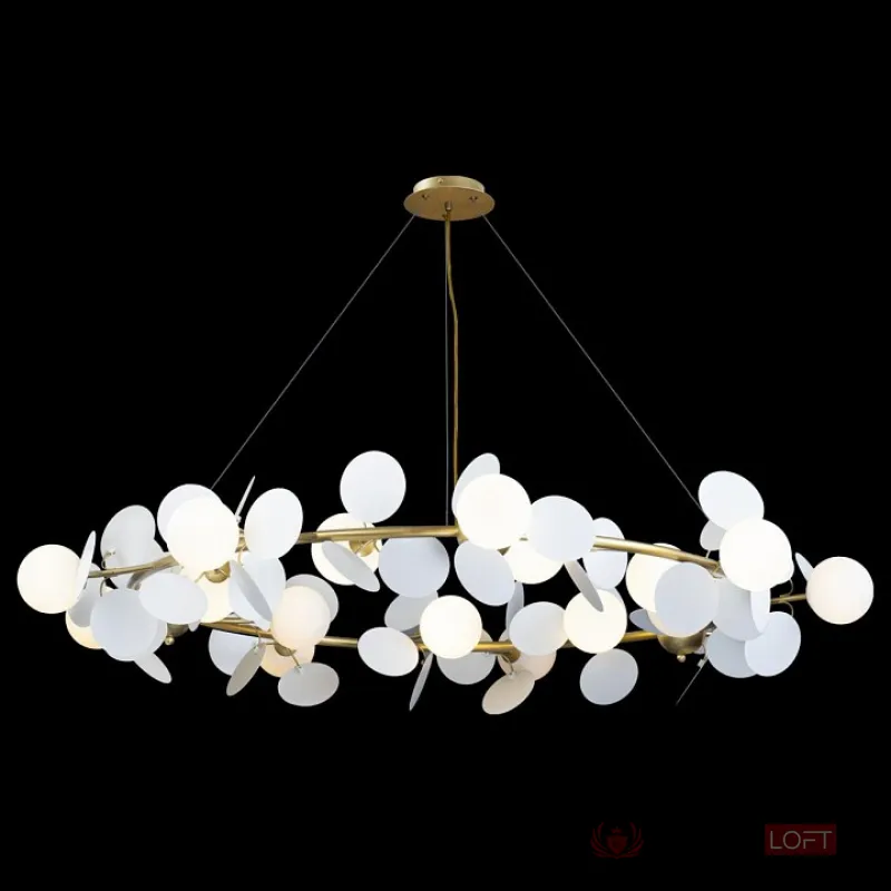 Подвесная люстра Loft it Matisse 10008/1300 white Цвет арматуры золото Цвет плафонов белый от ImperiumLoft