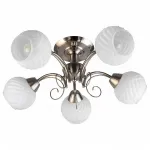 Люстра на штанге TopLight Dana TL3560X-05SN Цвет арматуры никель Цвет плафонов белый от ImperiumLoft