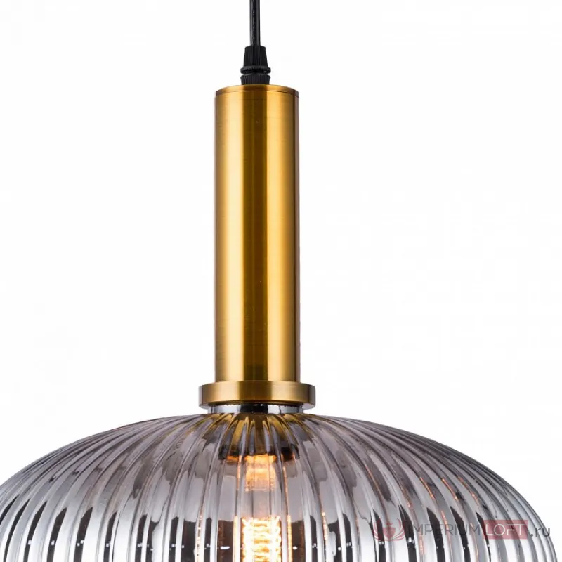 Подвесной светильник TopLight Pamella TL1224H-01SM Цвет арматуры латунь Цвет плафонов серый от ImperiumLoft