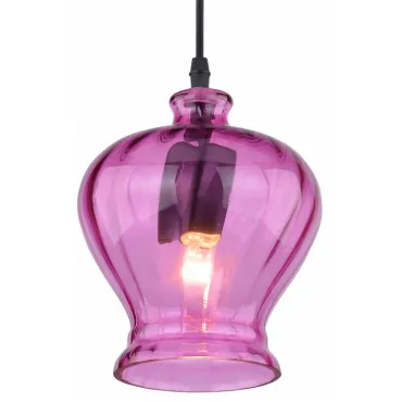 Подвесной светильник Arte Lamp Festa A8127SP-1MG Цвет арматуры черный Цвет плафонов фиолетовый от ImperiumLoft