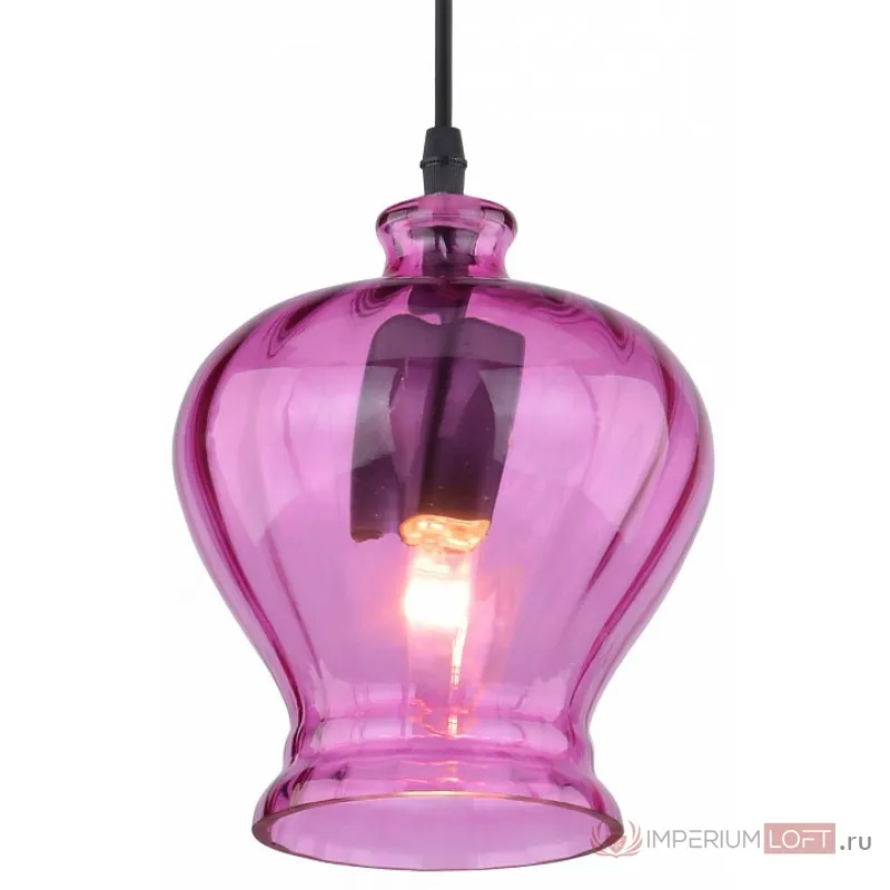 Подвесной светильник Arte Lamp Festa A8127SP-1MG Цвет арматуры черный Цвет плафонов фиолетовый от ImperiumLoft