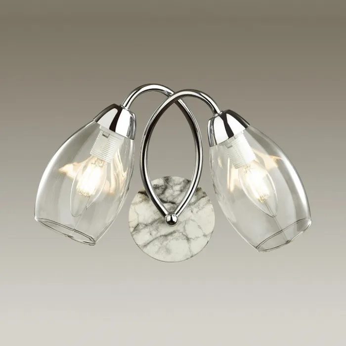Бра Lumion Romeo 4561/2W Цвет арматуры хром Цвет плафонов прозрачный от ImperiumLoft