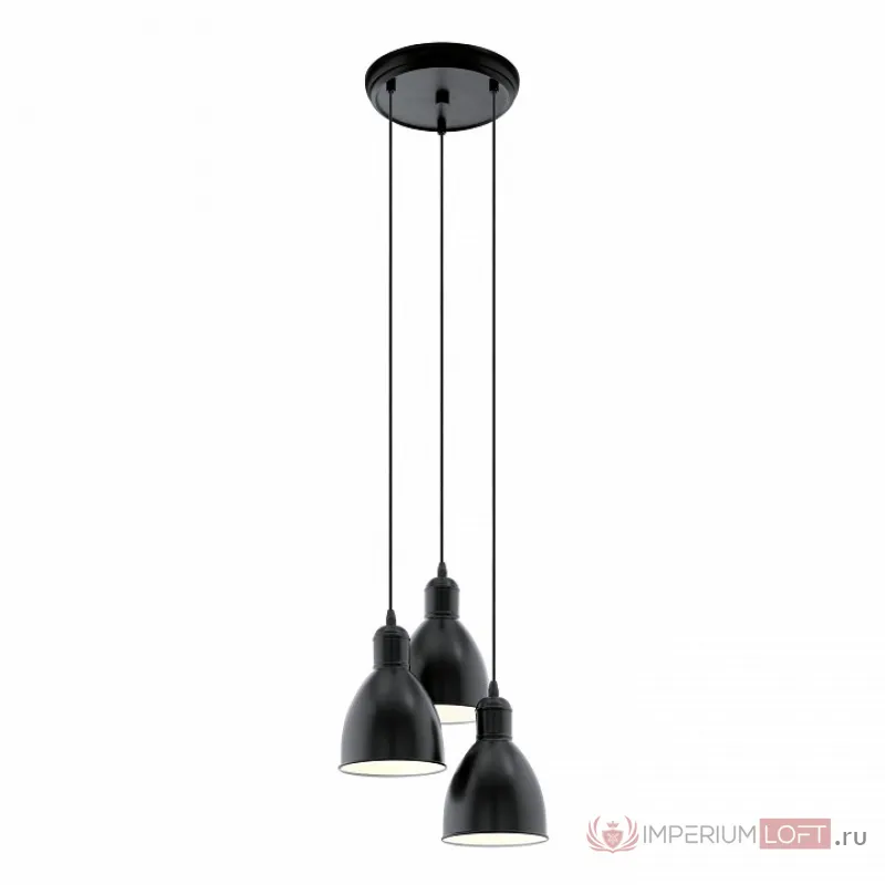 Подвесной светильник Eglo Priddy 49465 Цвет арматуры черный Цвет плафонов черный от ImperiumLoft