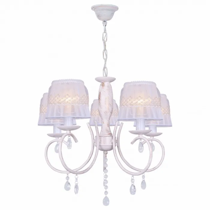 Подвесная люстра TopLight Camilla TL1135-5H Цвет арматуры золото Цвет плафонов белый от ImperiumLoft