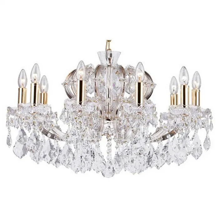 Подвесная люстра Dio D’Arte Diamante Diamante E 1.1.10.200 G Цвет арматуры золото Цвет плафонов прозрачный от ImperiumLoft