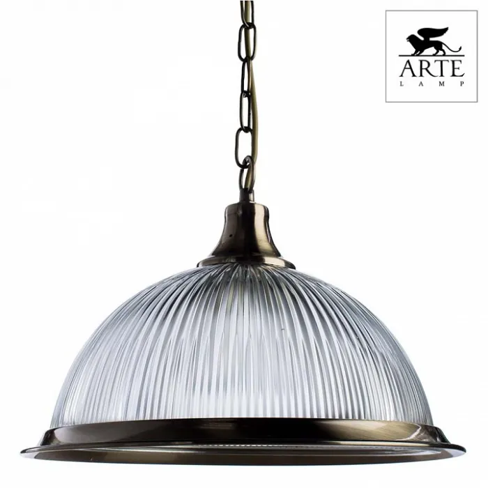 Подвесной светильник Arte Lamp American Diner A9366SP-1AB Цвет арматуры бронза Цвет плафонов прозрачный от ImperiumLoft