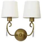 Бра Arte Lamp Carolina A9239AP-2BR Цвет арматуры коричневый Цвет плафонов белый от ImperiumLoft